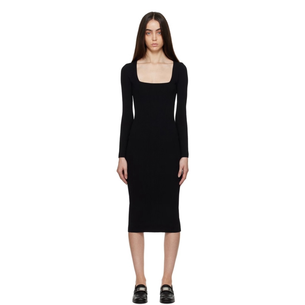 RAG & BONE Black Asher Midi Dress